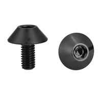 VIFER Tornillos de Perno de Bicicleta 2 Piezas Tornillos Portabidon Bicicleta M5 * 12 mm para el Soporte de Jaula de Botella de Agua de la Bicicleta (Negro)