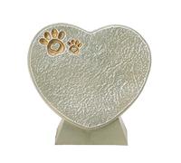 VIFERR Animal Tombstone DIY Resin Dog Pet Memorial Stone Outdoor Patio Decoración con Forma de corazón Fuerte Resistente a la Intemperie Adecuada para el césped del Patio Trasero o el (Verde Musgo)