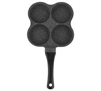 VIFERR Sartén para Huevos Antiadherente de Aluminio, Sartén para Tortitas y Tortillas de 4 Orificios, Máquina para Hacer Hamburguesas con Mango Desmontable para Estufa Eléctrica de
