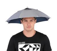 VIFERR Sombrero de Paraguas, Paraguas de Cabeza Sin Manos Sombrero de Pesca de Plegable de protección UV a Prueba de Agua para Pesca Golf Camping Jardinería Playa