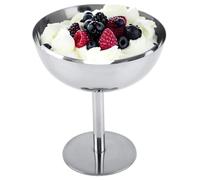 VIFERR Taza de Helado de Acero Inoxidable, Cuencos para Servir Postres, Copas de Cóctel, Cuencos para Sorbetes, Herramientas de Barra de Metal para Ensalada, Fruta, Pudín, Aperitivos(A)