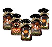VIFOME 24 bolsas de regalo de Halloween, bolsas de regalo de fiesta, bolsas de plástico con cordón, bolsas de caramelos, bolsas de envoltura de regalo, decoración de fiesta de Halloween