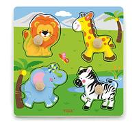 VIGA-50840 New Classic Toys 50840 viga - Juguetes - Grande de Madera Rompecabezas - Animales Salvajes