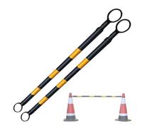 Viga cono ajustable de plástico industrial PVC | Multicolor Multipiezas: Estacionamiento Construcción de carreteras Advertencia Divisor temporal Yellow and Black,2PCS