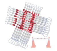 Viga cono de tráfico ajustable | Multicolor 1/2/4/5/6/8/10/12/16/20 piezas: Parking Carreteras Distribuidor de advertencia (Red and White, 16 piezas)