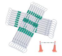 Viga cono de tráfico ajustable | Multicolor 1/2/4/5/6/8/10/12/16/20 piezas: Parking Carreteras Distribuidor de advertencia (Green and White, 16 piezas)