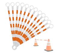 Viga cono de tráfico ajustable | Multicolor 1/2/4/5/6/8/10/12/16/20 piezas: Parking Carreteras Distribuidor de advertencia (Orange and White) 12pcs
