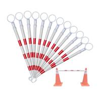 Viga cono de tráfico ajustable | Multicolor 1/2/4/5/6/8/10/12/16/20 piezas: Parking-Carretering Distribuidor de advertencia (Red and White, 12 piezas)