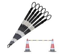 Viga cono de tráfico ajustable | Multicolor 1/2/4/5/6/8/10/12/16/20 piezas: Parking-Carretering Distribuidor de advertencia: White and Black,6pcs