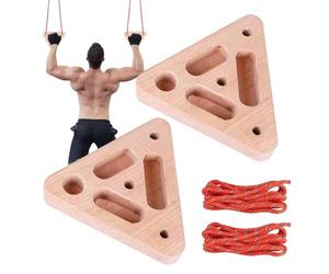 Viga de dedos de escalada Entrenamiento triangular de madera con enchufes | Tabla de dedos para escalar Para gimnasio en casa, estudio,