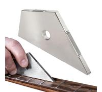 Viga de nivelación de trastes, regla Luthier de acero inoxidable, herramienta de nivelación de precisión triangular con precisión de triple borde, kit de mantenimiento de instrumentos de cuerda, ideal
