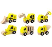 VIGA - Pack de 6 vehículos de construcción - Madera (50541)
