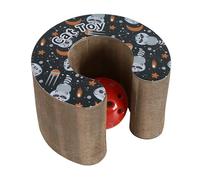 VIGAN Paper Magic Organ Cat Scratching Board Cat Scratch Board Toy Magic Cat Scratcher Climbing Frame Magic Organ Cat Play Scratch Toy (negro)