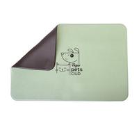 Vigar - Alfombra para Comederos de Perro - Colección Pets Club - 60 x 40 x 0,5 cm - Felpudo para Mascotas - Antideslizante y Acolchado - Verde y Negro