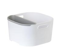 VIGAR - Barreño - Accesorio Multiuso - 31 x 31 x 17, 5 cm - Colección Rengo - 9 litros de Capacidad - Ideal para Hogar, Camper o Coche - Blanco y Gris