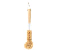 VIGAR - Cepillo Limpia Botellas y Vasos - Limpia sin Rayar - 5,5 x 4 x 30,4 cm - Zeroline Bamboo - con Fibras Naturales de Coco - Producto para Limpieza de Cocina - Color Gris y Marrón