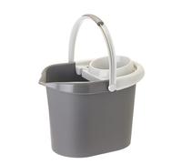 VIGAR Cubo Rectangular Gris con Escurridor de 12 L, PP, 37.5x27x28