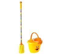VIGAR Duck Set de Fregar Niños Ducks, Cubo Polipropileno, Microfibra Palo de fregona de Acero