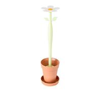 Vigar - Escobilla de Baño - Modelo Flower Power - 11,5 x 11,5 x 47 cm - Limpieza del Inodoro - Accesorio para WC - Escobillero Original de Flor - Verde y Marrón