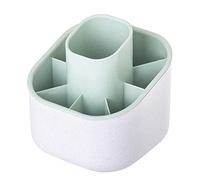 Vigar - Escurrecubiertos - 9 Compartimentos - 12,5 x 12,5 x 13 cm - Modelo Zeroline - Utensilio de Cocina - Escurridor de Cubertería - Gris y Turquesa