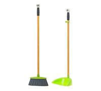 VIGAR Juego Combinado de Escoba y Recogedor para Niños, Juego de Limpieza para Niños, Escoba con Recogedor de Pie, Escoba y Recogedor para Casa, Panda