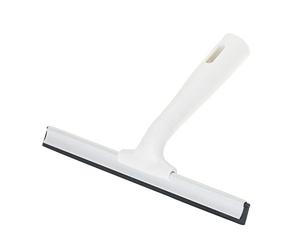 VIGAR - Limpia Cristales Metálico - Banda de Goma Que No Raya - 26 x 4 x 15 cm - Adaptador para Palo de Rosca - Ideal Ventanas y Duchas - Color Gris