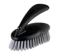 Vigar Paquete Multifuncionales, Cerdas Duras y Resistentes, Cepillo para fregar con Mango Ergonómico para Baño, Ducha, Bañera, Azulejos, Pared, 16x7x9cm, Negro