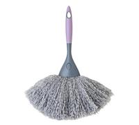 Vigar - Plumero - Para Limpiar Superficies Delicadas - 19,5 x 16 x 34 cm - Colección Hengo - Plumero Atrapapolvo - Mango con Agujero - Plumero de Microfibra- Gris