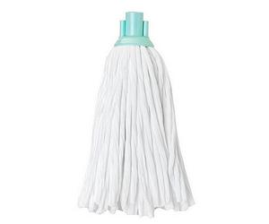 Vigar - Recambio Fregona - Ecológica - 8 x 8 x 31 cm - Máxima Absorción - Fabricada con Materiales Reciclados - 100% Poliéster - No Suelta Pelusa - Azul y Blanco