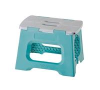 Vigar - Taburete Plegable - Modelo Compact - 32 x 26 x 23 cm - 80% Plástico Reciclado - Cocina, Baño y Camping - Turquesa