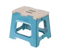 Vigar Taburete Plegable Compacto para Adultos, 27 cm Taburete Plegable Antideslizante para Casa, Dormitorio, Baño, Armario, Oficina, Soporta hasta 150 kg, Azul