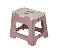 Vigar Taburete Plegable Compacto para Adultos, 27 cm Taburete Plegable Antideslizante para Casa, Dormitorio, Baño, Armario, Oficina, Soporta hasta 150 kg, Marron i Gris