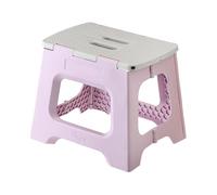 Vigar Taburete Plegable Compacto para Adultos, 27 cm Taburete Plegable Antideslizante para Casa, Dormitorio, Baño, Armario, Oficina, Soporta hasta 150 kg, Violeta