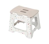 Vigar Taburete Plegable Compacto para Adultos, 32 cm Taburete Plegable Antideslizante para Casa, Dormitorio, Baño, Armario, Oficina, Soporta hasta 150 kg, Terrazzo Body