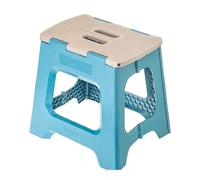 Vigar Taburete Plegable Compacto para Adultos, 32 cm Taburete Plegable Antideslizante para Casa, Dormitorio, Baño, Armario, Oficina, Soporta hasta 150 kg, Azul