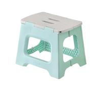 Vigar Taburete Plegable Portatil Compacto para Adultos, 27 cm Antideslizante, Silla Banco Banqueta Asiento para Casa, Cocina, Baño, Dormitorio, Oficina, Camping, Salón, Hogar, hasta 150 kg, Azul Claro