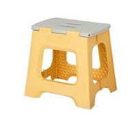 Vigar Taburete Plegable Portatil Compacto para Adultos, 32 cm Antideslizante, Silla Banco Banqueta Asiento para Casa, Cocina, Baño, Dormitorio, Oficina, Camping, Salón, Armario, hasta 150 kg, Amarillo