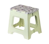 Vigar Taburete Plegable Portatil Compacto para Adultos, 32 cm Antideslizante, Silla Banco Banqueta Asiento para Casa, Cocina, Baño, Dormitorio, Oficina, Camping, hasta 150 kg, Verde Florganic on Top