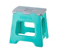 Vigar Taburete Plegable Portatil Compacto para Adultos, 32 cm Antideslizante, Silla Banco Banqueta Asiento para Casa, Cocina, Baño, Dormitorio, Oficina, Camping, Salón, Armario, hasta 150 kg, Turquesa