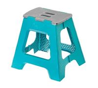 Vigar Taburete Plegable Portatil Compacto para Adultos, 40 cm Antideslizante de Dos Peldaños, Silla Banco Banqueta Asiento para Casa, Cocina, Baño, Oficina, Camping, Salón, hasta 150 kg, Turquesa