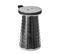 VIGAR - Taburete Plegable Telescópico - Modelo Compact - 44,5 cm de Altura Máxima - 11 Posiciones de Altura Ajustable - Ideal Cocina, Baño y Camping - Paso Máximo 100 Kg - Color Gris y Marrón