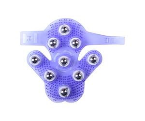 Vigcebit Guante de Rodillo de Masaje - Masaje de Manos 9 Mental Roller Ball - Herramienta de Masaje con Rodillo de 360 Grados para aceites Esenciales, relajación Muscular de la Espalda del Cuello