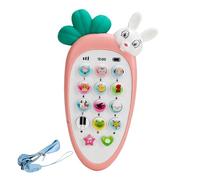 Vigilabebés de dibujos animados zanahoria juguete con luz y música - niños jugando y aprendiendo, teléfono falso para bebés y niños pequeños, regalo de cumpleaños preescolar para niñas y a partir de 6
