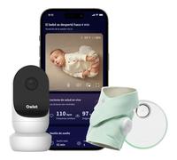 Owlet Dream Duo 2 Bundle- Vigilabebés Inteligente: Dream Sock y Owlet CAM 2 - Seguimiento de lecturas de Salud y Video en Vivo - Verde (Mint)