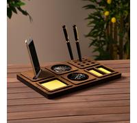 Vigo Organizador de madera, configuración de oficina, accesorios de mesa, estación de acoplamiento, oficina y almacenamiento (grande)