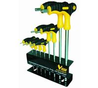 Vigor 38937-20 - Serie 8 Destornilladores Crv Hexagonal Mango Con Una T