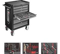 Vigor Carrito de taller con selección, 1 pieza, v4219, Color: Negro y Gris