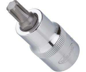 Vigor cuadrado interior de tracción 12,5 = 1/2 pulgadas Ribe-D Destornillador de uso para innenke ILP rofil, Ancho de llave: M 9 ∙ Longitud total: 55 mm, 1 pieza, V2206