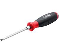 VIGOR Destornillador de ranura V5010-SL5, 5 mm, con caperuza de impacto y accionamiento cuadrado, hoja hexagonal, cuadrado de 1/4 de pulgada