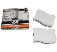 Vigor - Esponjas mágicas x2 | 12 Unidades de cartón | Esponja mágica para Eliminar Manchas y Suciedad Rebeldes